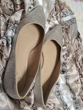 Mix No. 6 Crystal Pointed Toe Flats - Silver